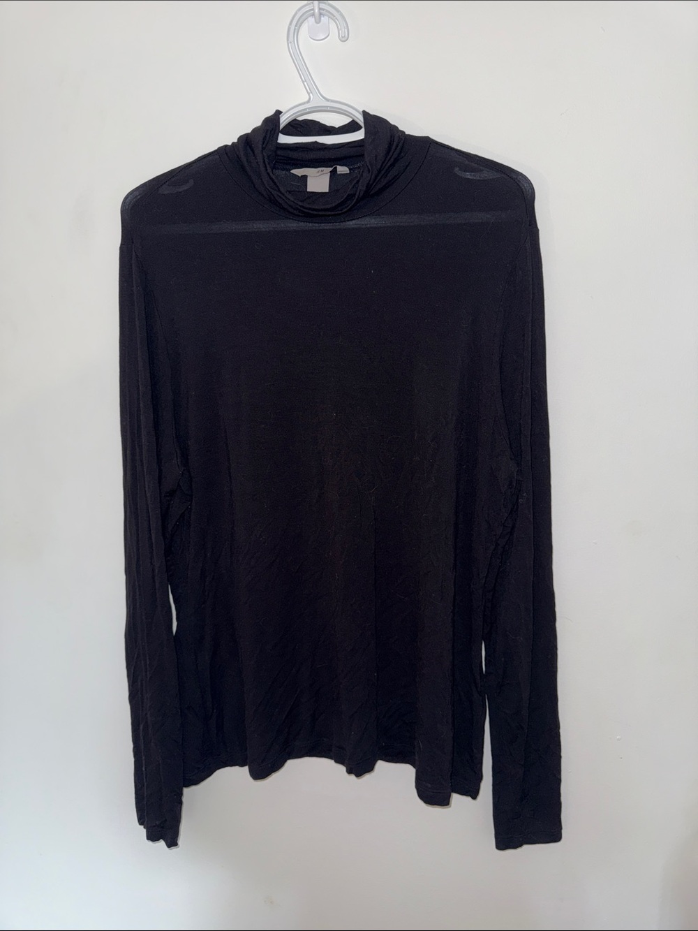 H&M Black Long Sleeve Turtleneck Top